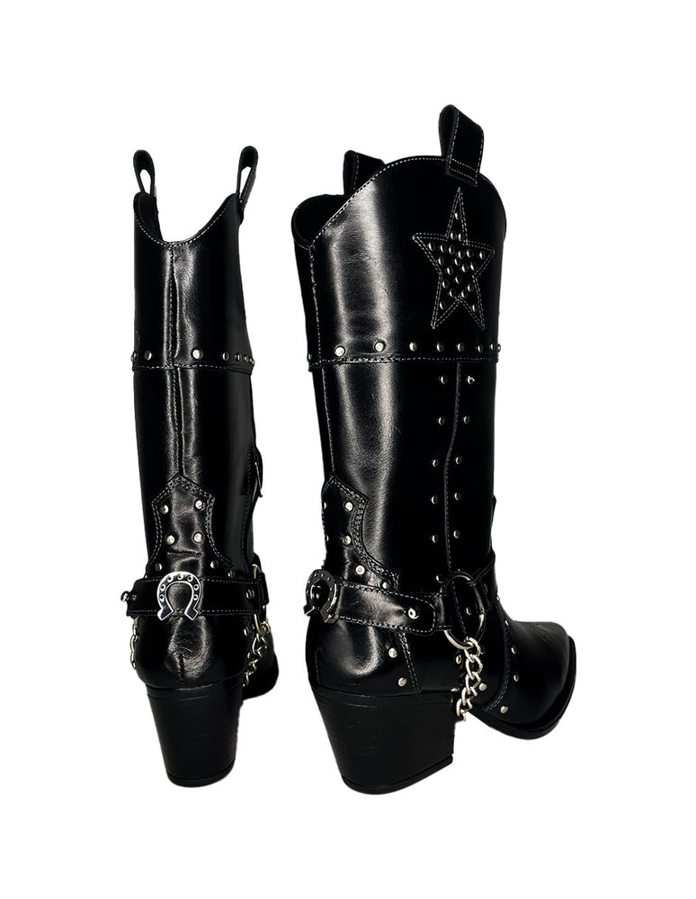 
                  
                    Load image into Gallery viewer, The Cayetana Black &amp;amp; Studs 
                  
                